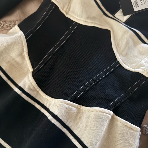 Striped Black and White Women's dress - Picture 4 of 4